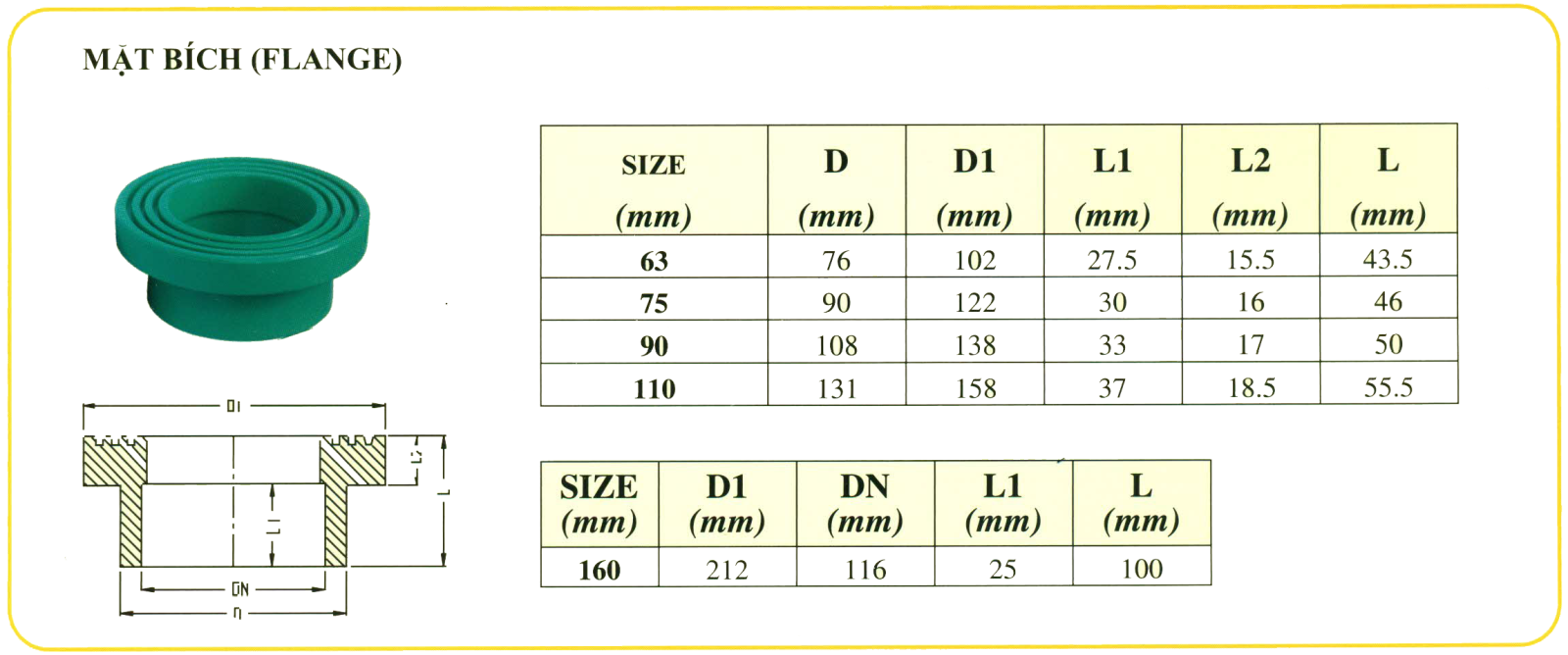 Mặt Bích (Flange) HDPE Đệ Nhất